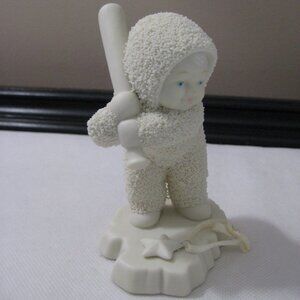 Vtg Dept 56 Snowbabies "Batter Up!" Baseball Player Starlight Games Collection